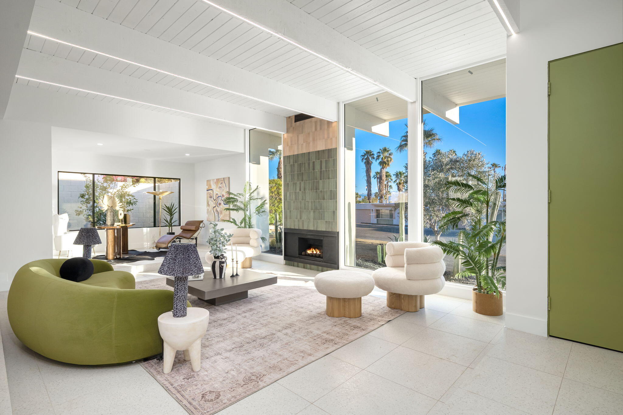 71459 Halgar Road Rancho Mirage, CA 92270 - Photo 11 of 46 a living room with furniture and a fireplace