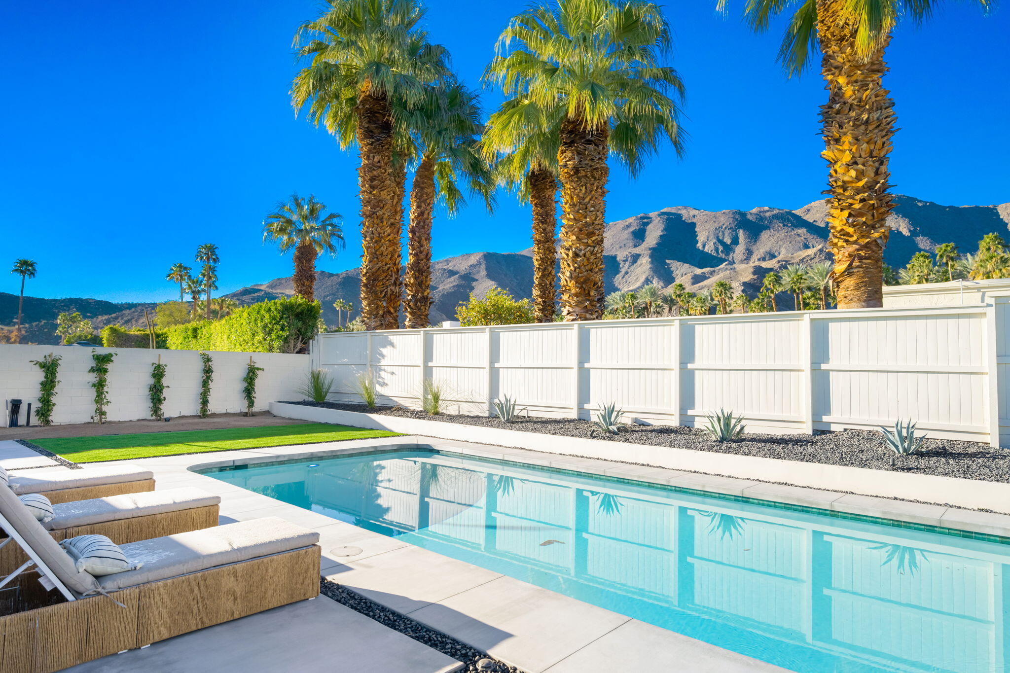 71459 Halgar Road Rancho Mirage, CA 92270 - Photo 39 of 46 a view of a backyard with swimming pool
