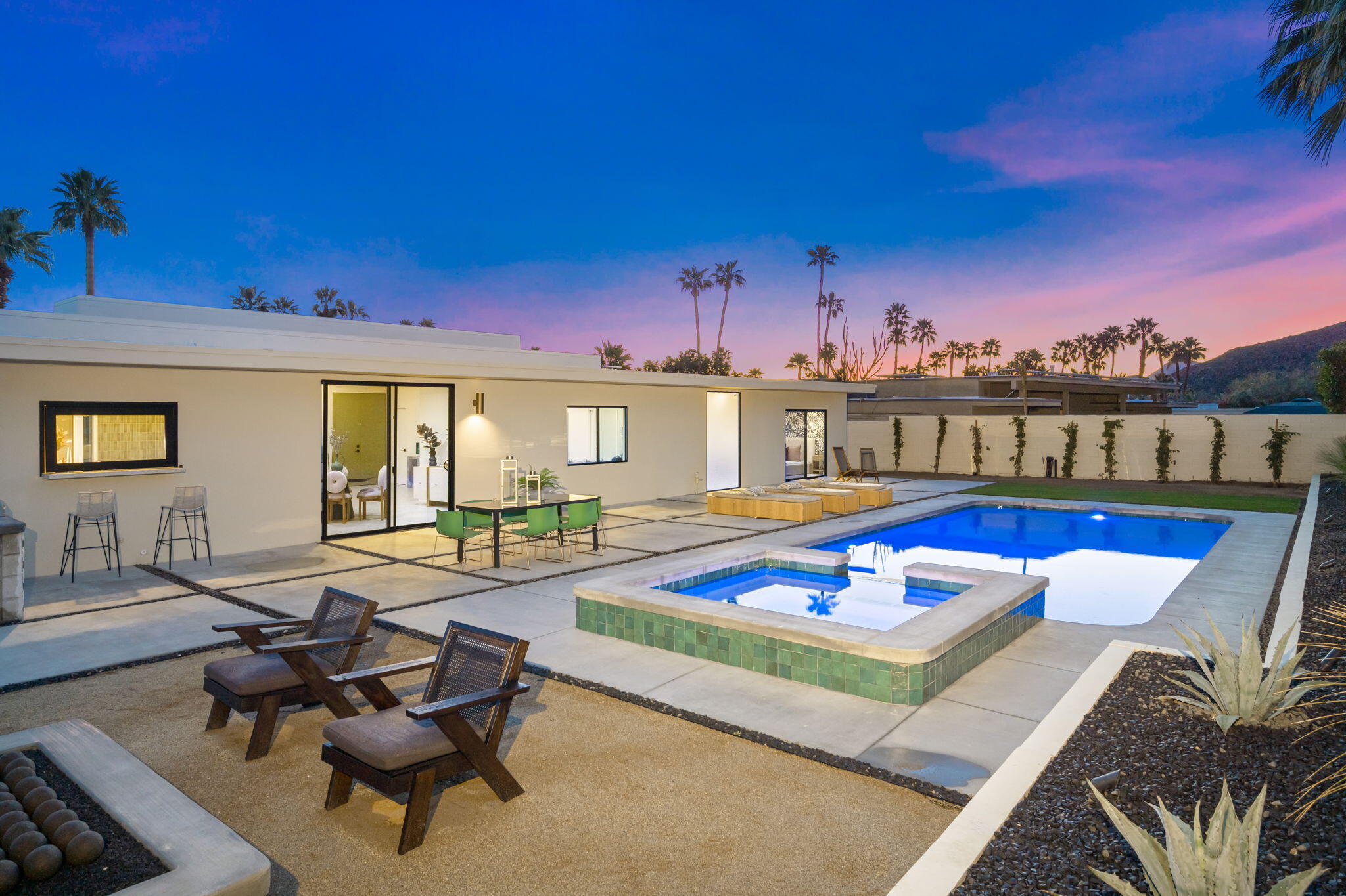 71459 Halgar Road Rancho Mirage, CA 92270 - Photo 44 of 46 a view of a swimming pool with outdoor seating