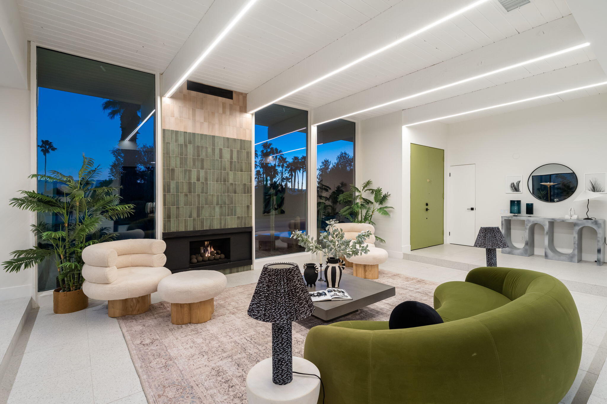 71459 Halgar Road Rancho Mirage, CA 92270 - Photo 8 of 46 a living room with furniture and a fireplace