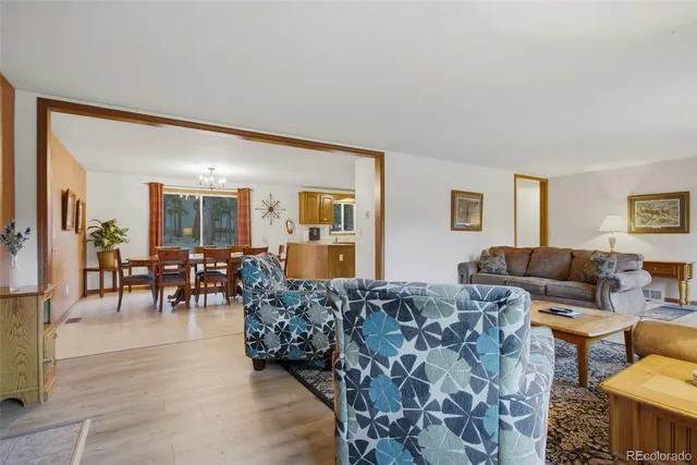 a living room with furniture and a couch