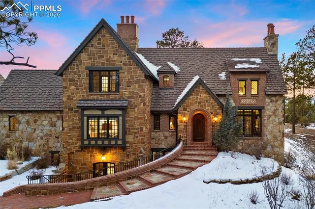 a front view of a house with entertaining space