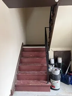 a view of entryway and workspace