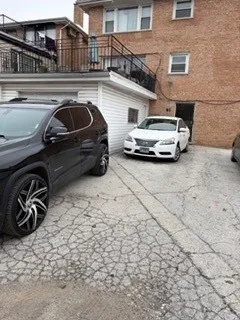 a car parked in front of a building