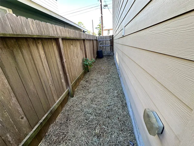 a backyard of a house