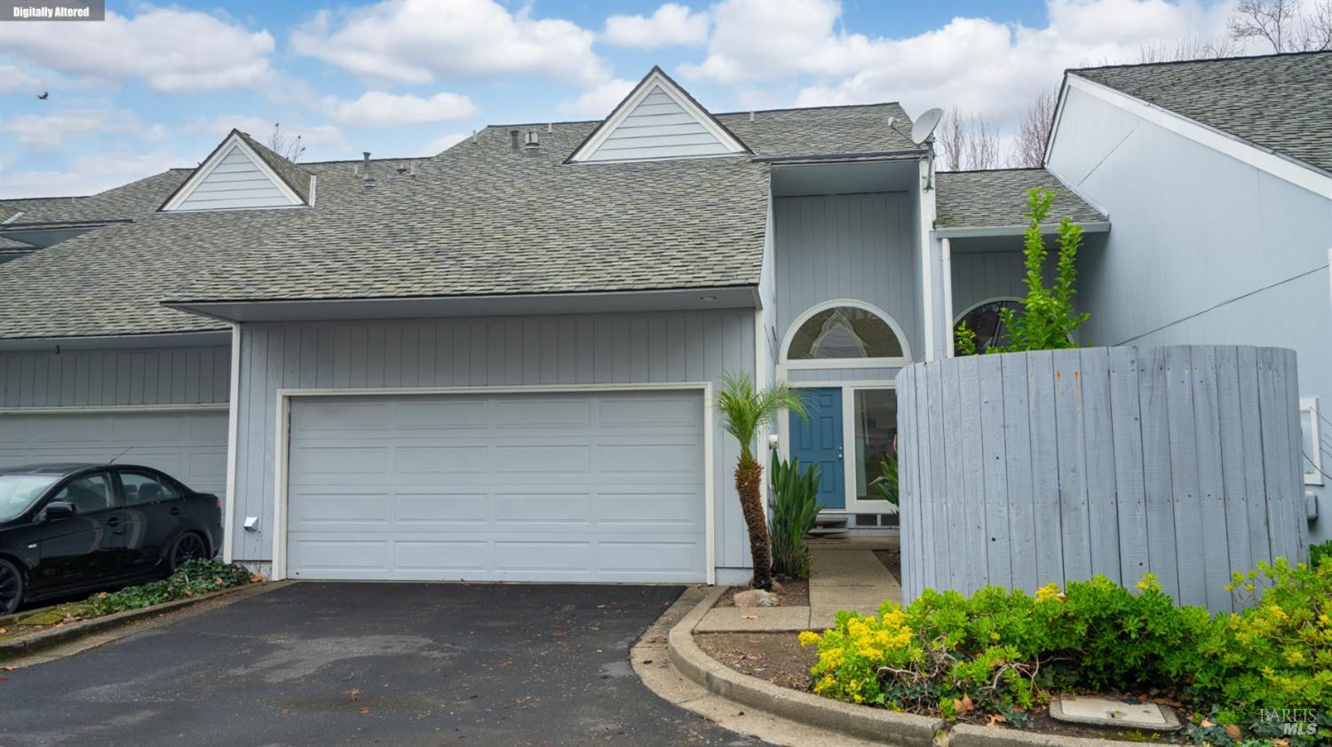 a front view of a house