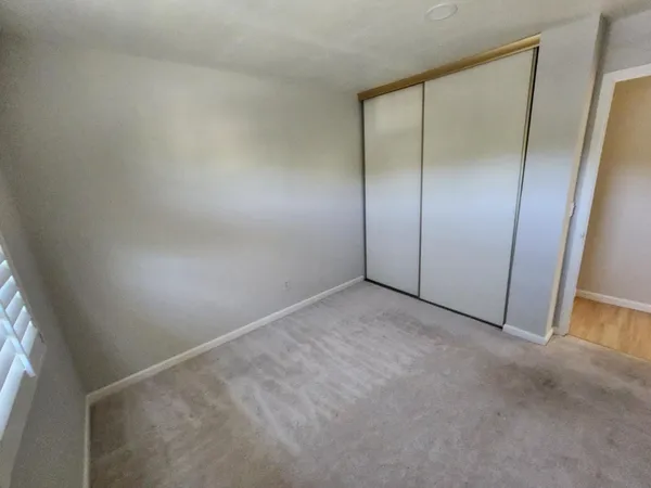 an empty room with an entryway