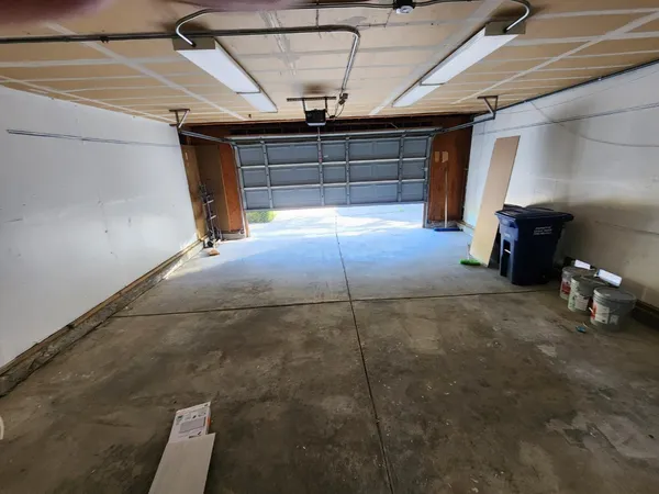 a view of a garage