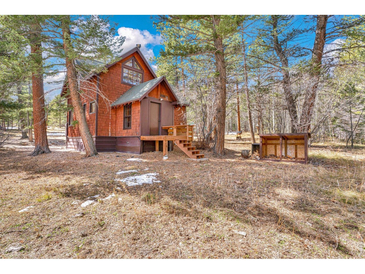 251 Haugen Slide Road Allenspark, CO 80510 - Photo 11 of 42 a view of a house with backyard and trees