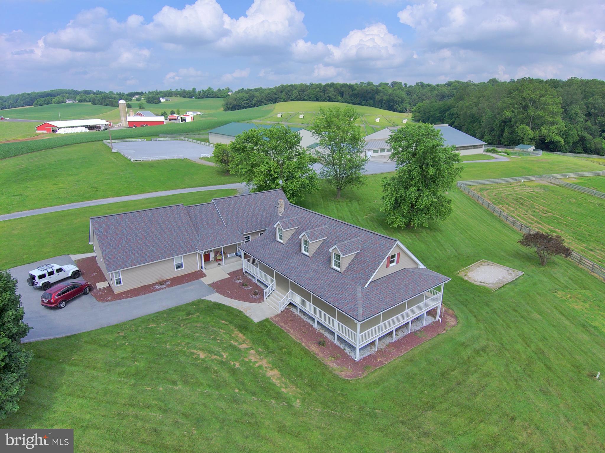 3875 Bark Hill Road Union Bridge, MD 21791 - Photo 60 of 142 an aerial view of a house with garden space and street view