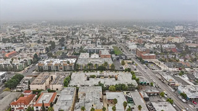 an aerial view of multiple house