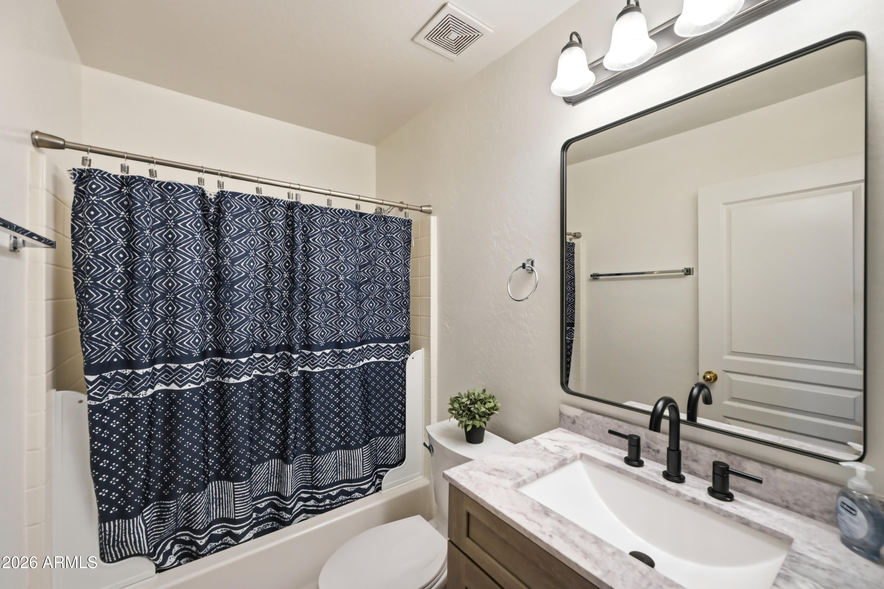 4372 West Alta Vista Road Laveen, AZ 85339 - Photo 29 of 47 a bathroom with a sink a toilet and shower