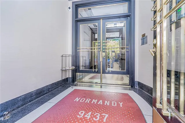 a view of an entryway door