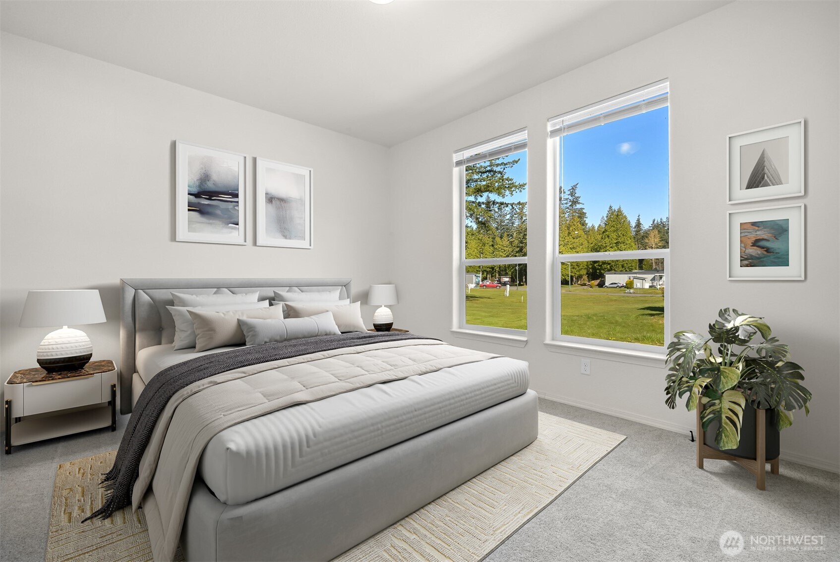 4672 Birch Bay Lynden Road, Unit 90 Blaine, WA 98230 - Photo 7 of 13 a bedroom with a bed and a window