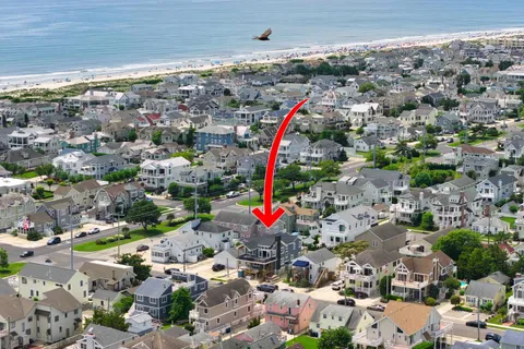 an aerial view of multiple house