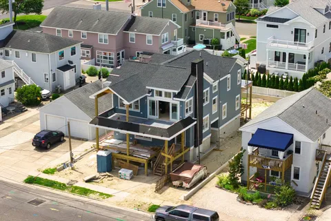 an aerial view of a city