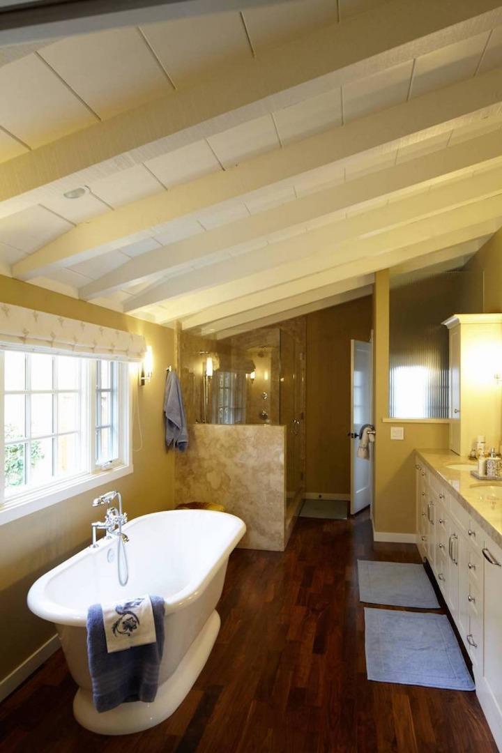 14 Flood Circle Atherton, CA 94027 - Photo 12 of 29 a dining room with wooden floor and chandelier