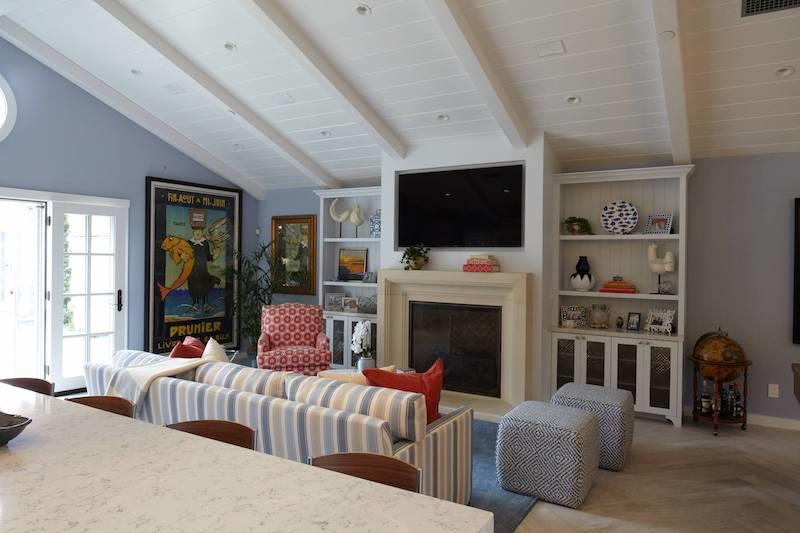 14 Flood Circle Atherton, CA 94027 - Photo 16 of 29 a living room with furniture fireplace and flat screen tv