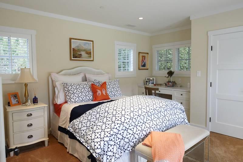 14 Flood Circle Atherton, CA 94027 - Photo 19 of 29 a bedroom with a bed and wooden floor