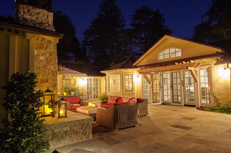 14 Flood Circle Atherton, CA 94027 - Photo 27 of 29 a living room with patio furniture and potted plants