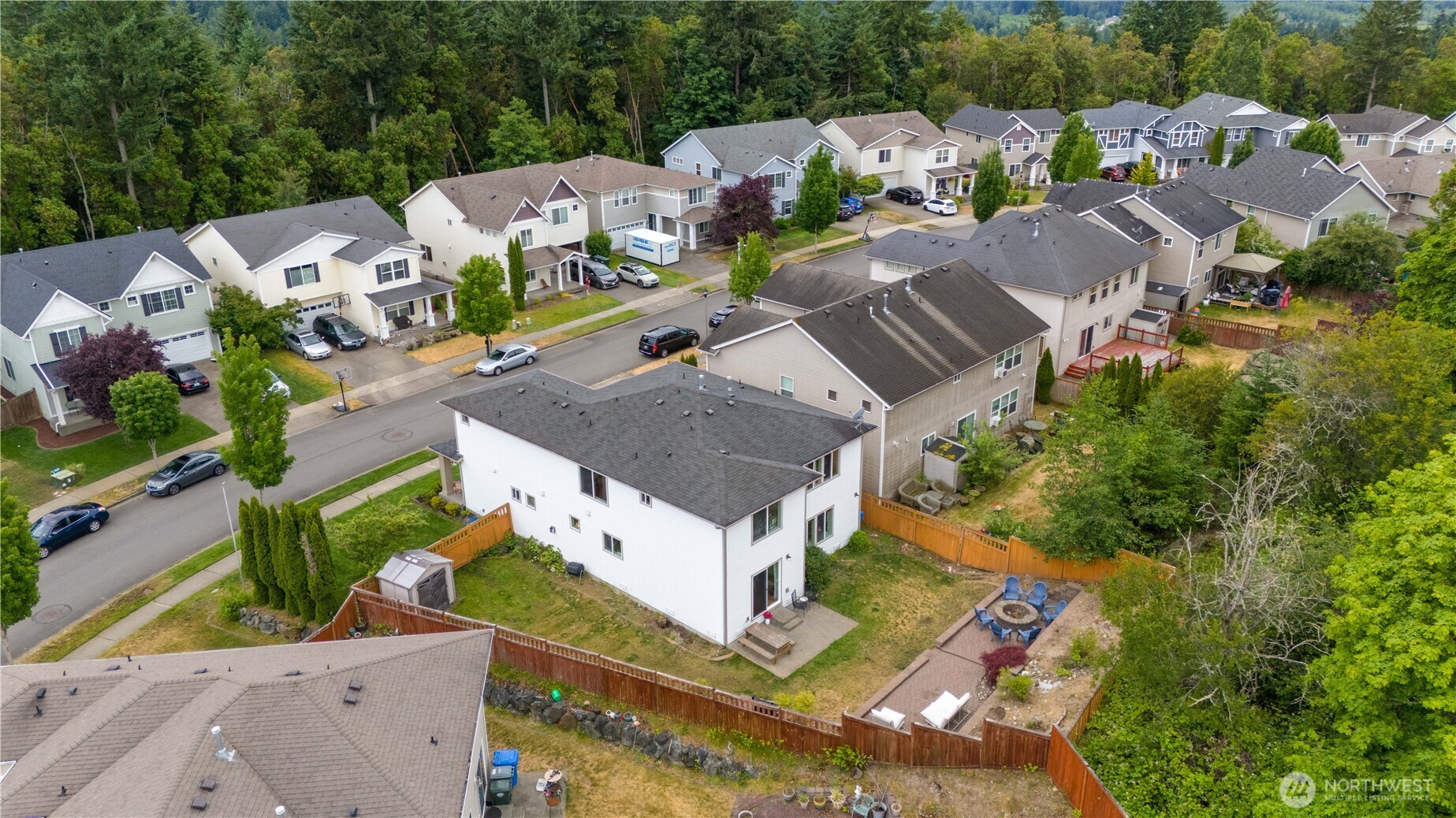1344 Foreman Road DuPont, WA 98327 - Photo 39 of 40 an aerial view of a house with a garden