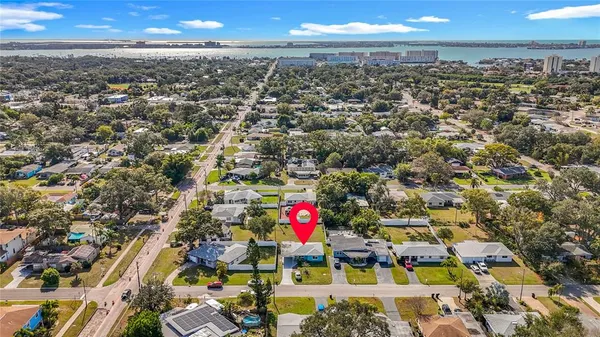 an aerial view of multiple house