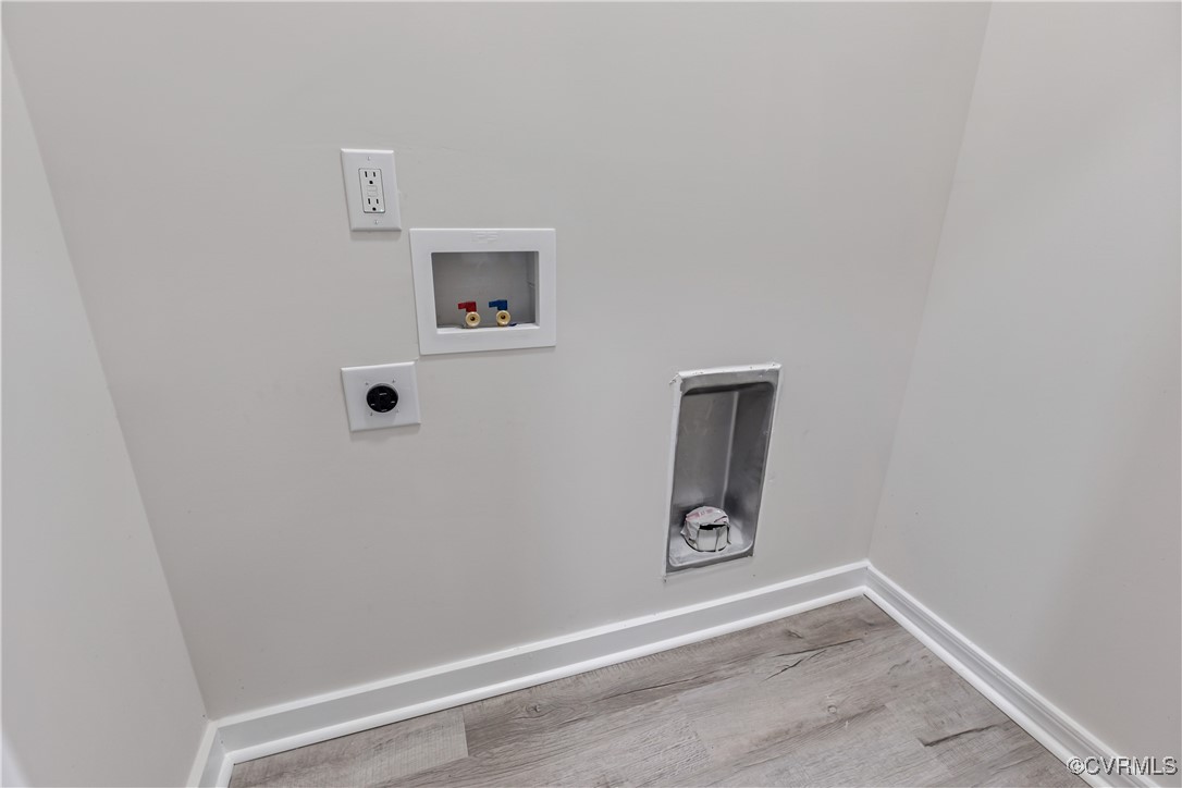 1125 Rome Street Petersburg, VA 23803 - Photo 32 of 38 Laundry room featuring hardwood / wood-style floor