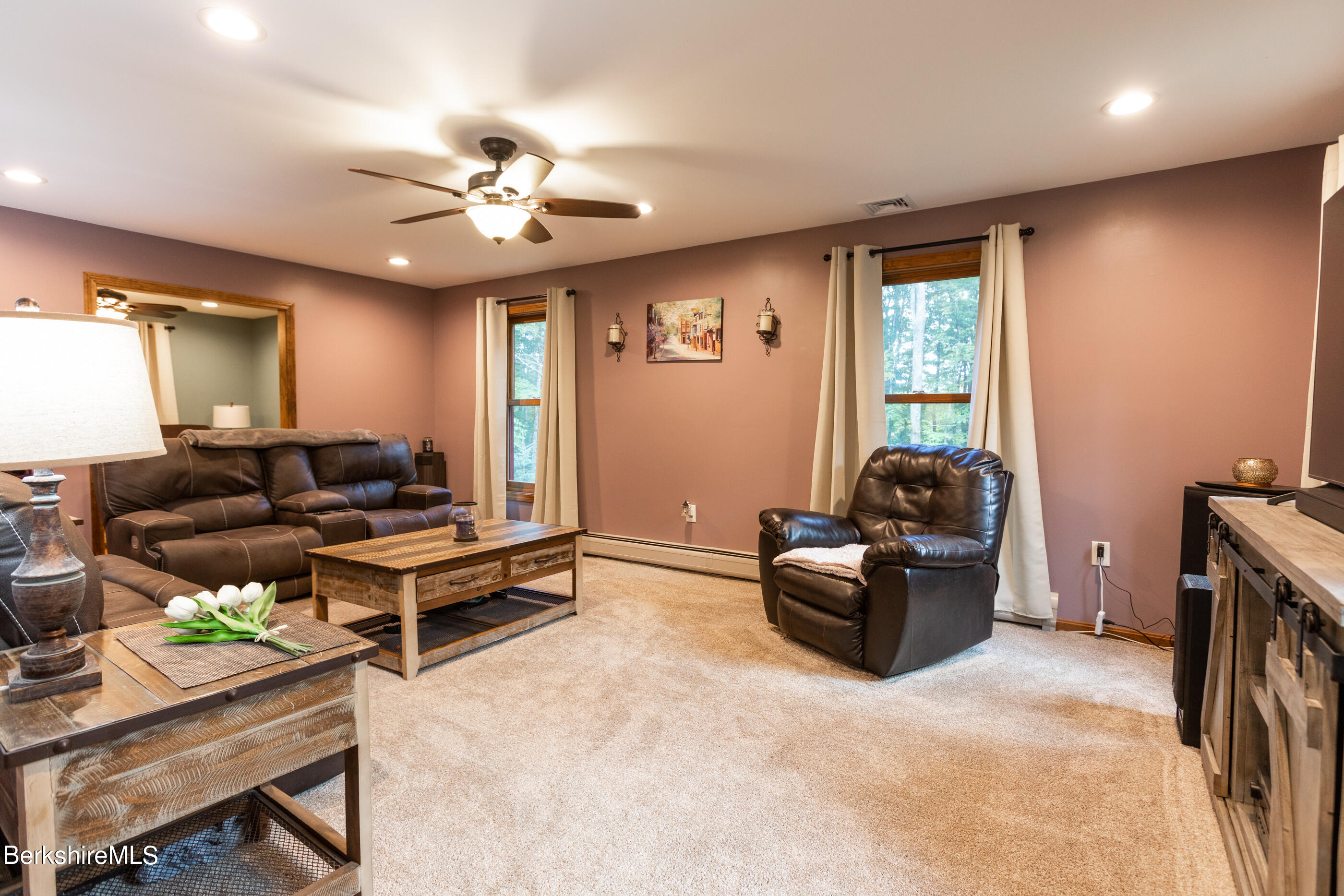 1191 South Washington State Road Washington, MA 01223 - Photo 15 of 41 a living room with furniture and a ceiling fan
