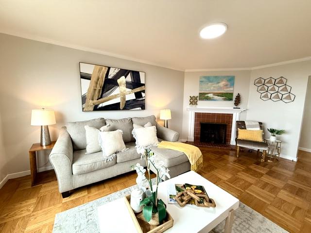135 Bepler Street Daly City, CA 94014 - Photo 2 of 34 a living room with furniture and a fireplace