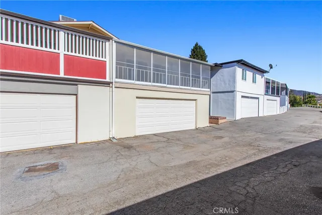 a view of a house with a garage