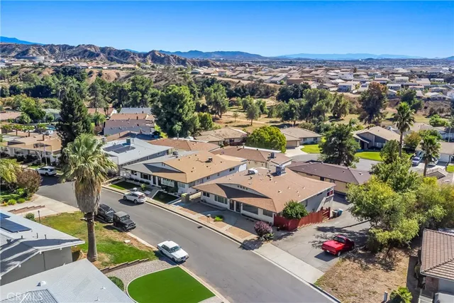 an aerial view of a city with lots of residential buildings