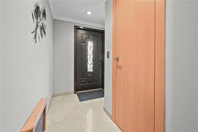 a view of a hallway with a elevator