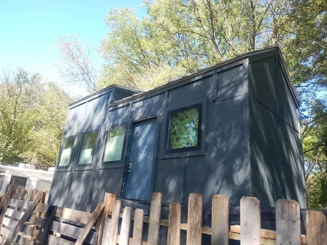 a backyard of a house