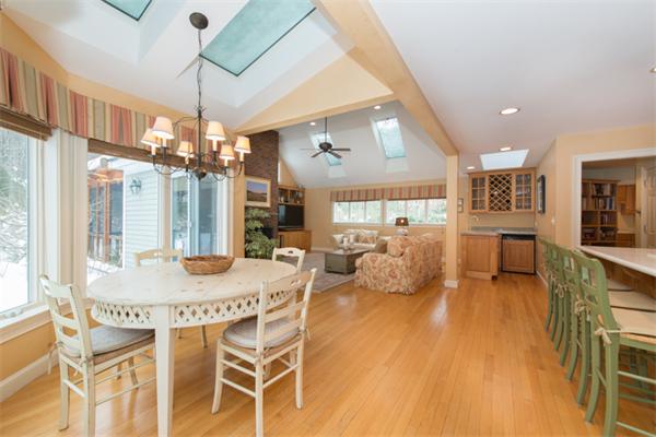 123 High Ridge Road Boxford, MA 01921 - Photo 11 of 29 a view of a dining room with furniture wooden floor and chandelier