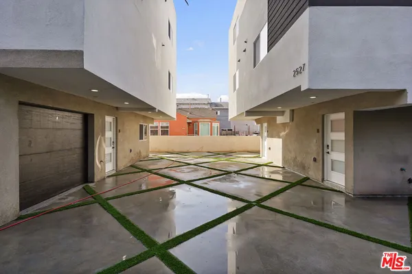 a view of a building from a building