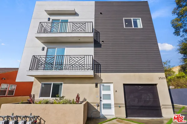 a front view of a building