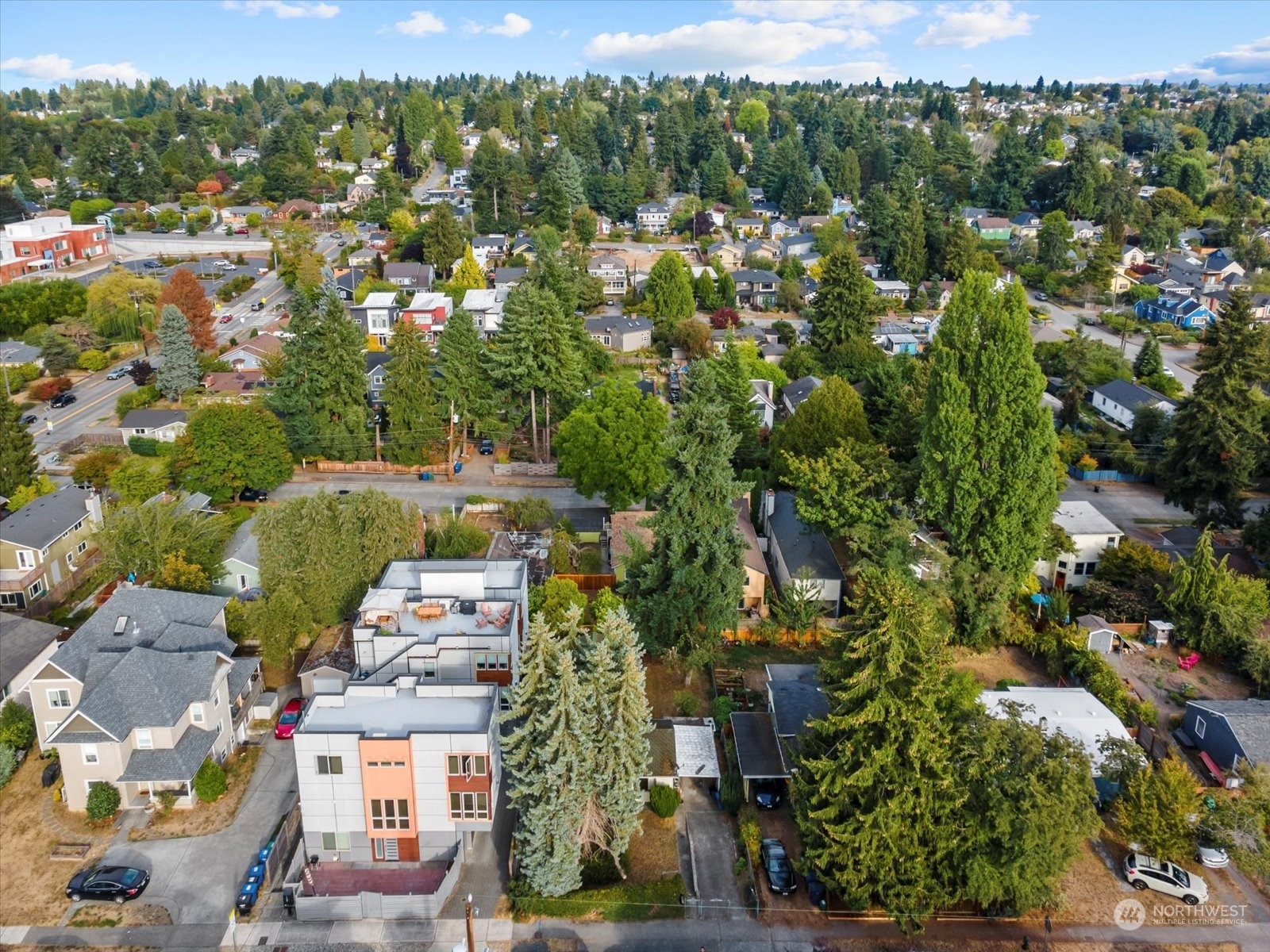 8832 Interlake Avenue North Seattle, WA 98103 - Photo 25 of 29 an aerial view of residential houses with outdoor space