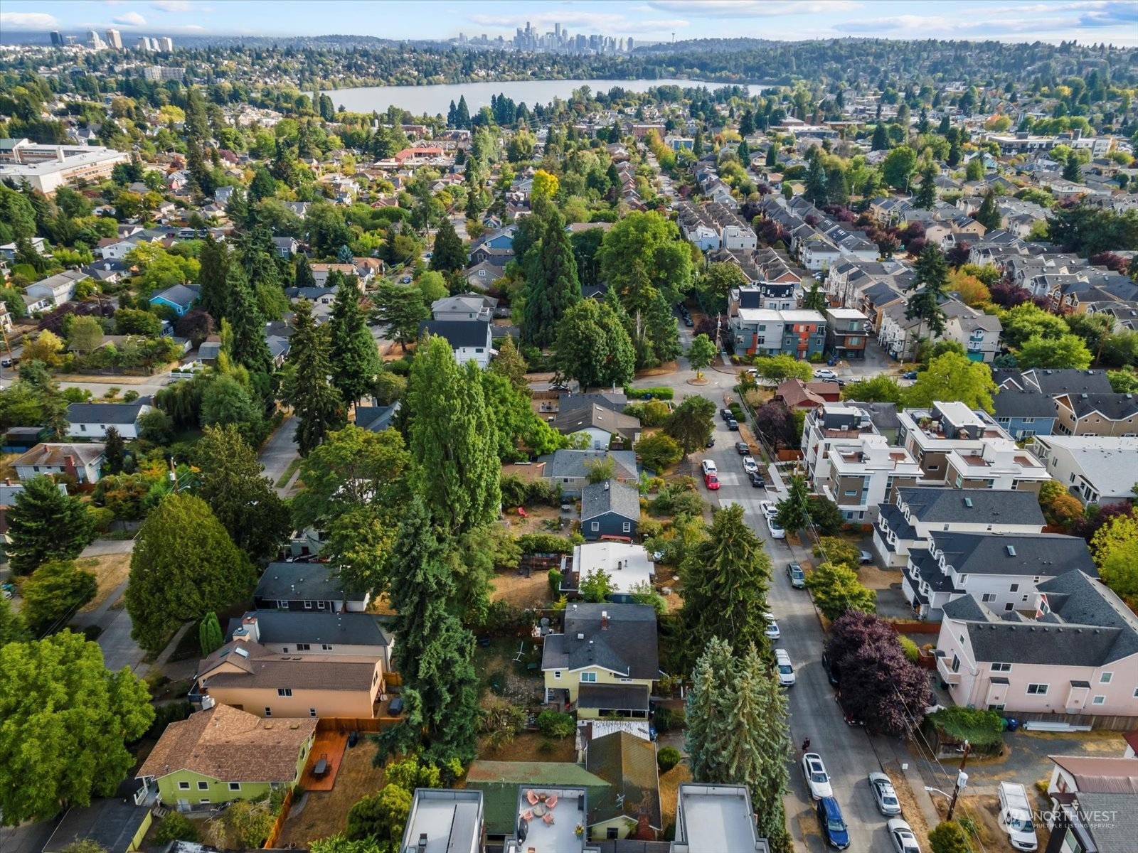 8832 Interlake Avenue North Seattle, WA 98103 - Photo 26 of 29 an aerial view of a city with lots of residential buildings