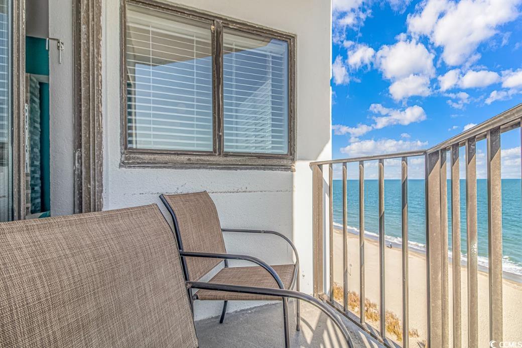 1605 South Ocean Boulevard, Unit 603 Myrtle Beach, SC 29577 - Photo 23 of 40 Balcony with view of water and beach