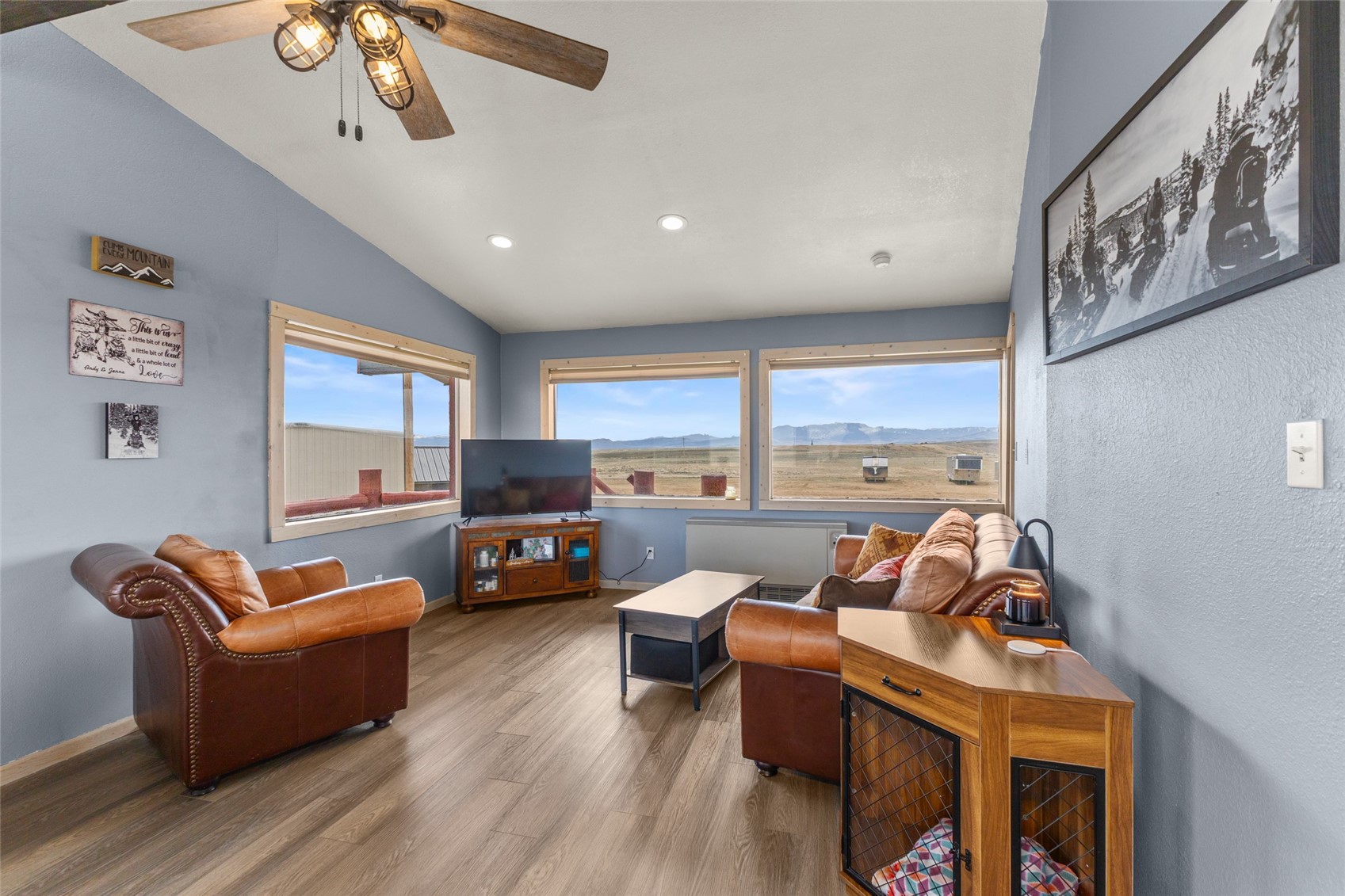 151 Jcr 26 Walden, CO 80430 - Photo 11 of 28 a living room with furniture and a flat screen tv