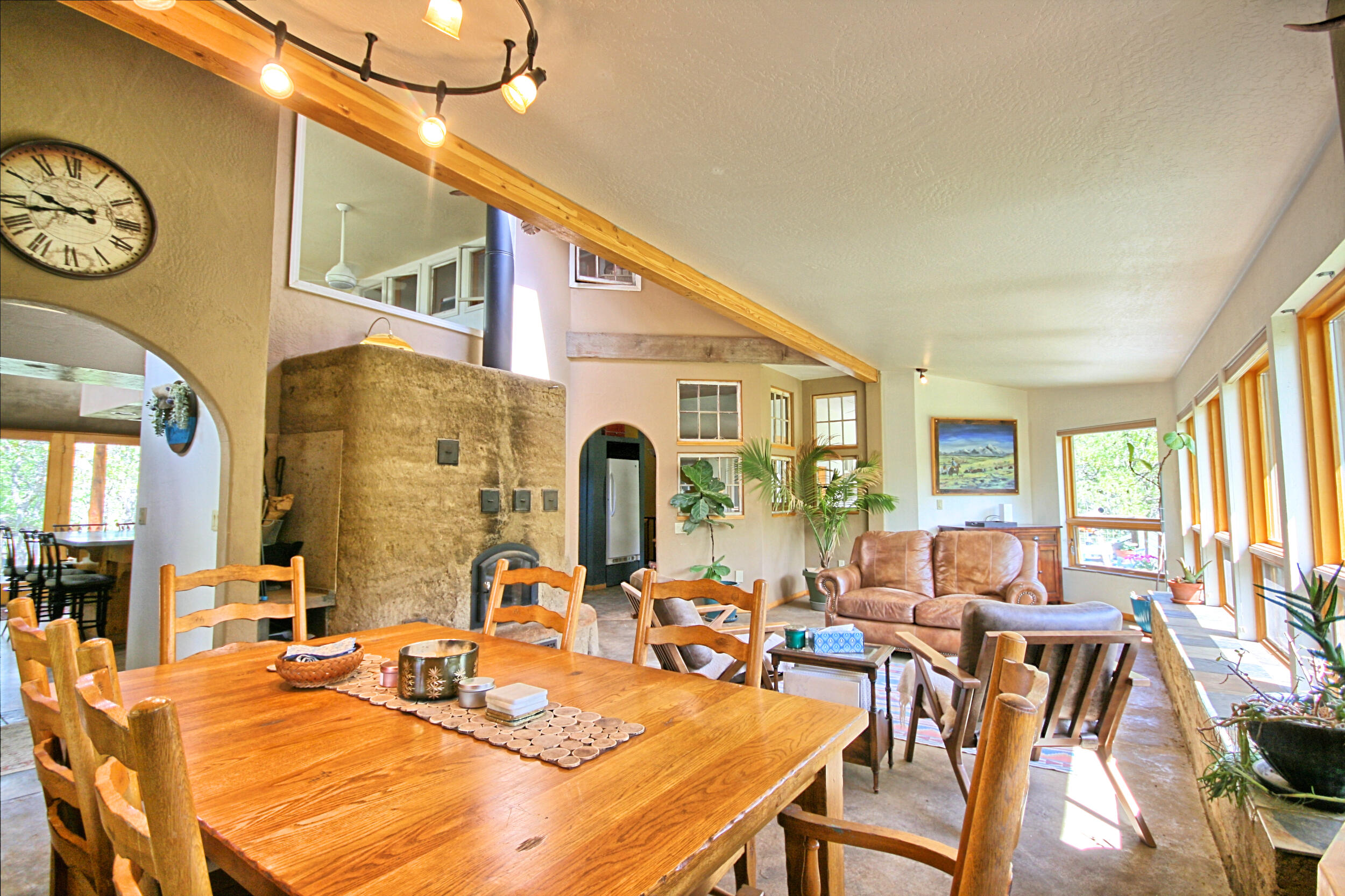 8150 Upper Applegate Road Jacksonville, OR 97530 - Photo 11 of 122 a view of a dining room with furniture window and outside view