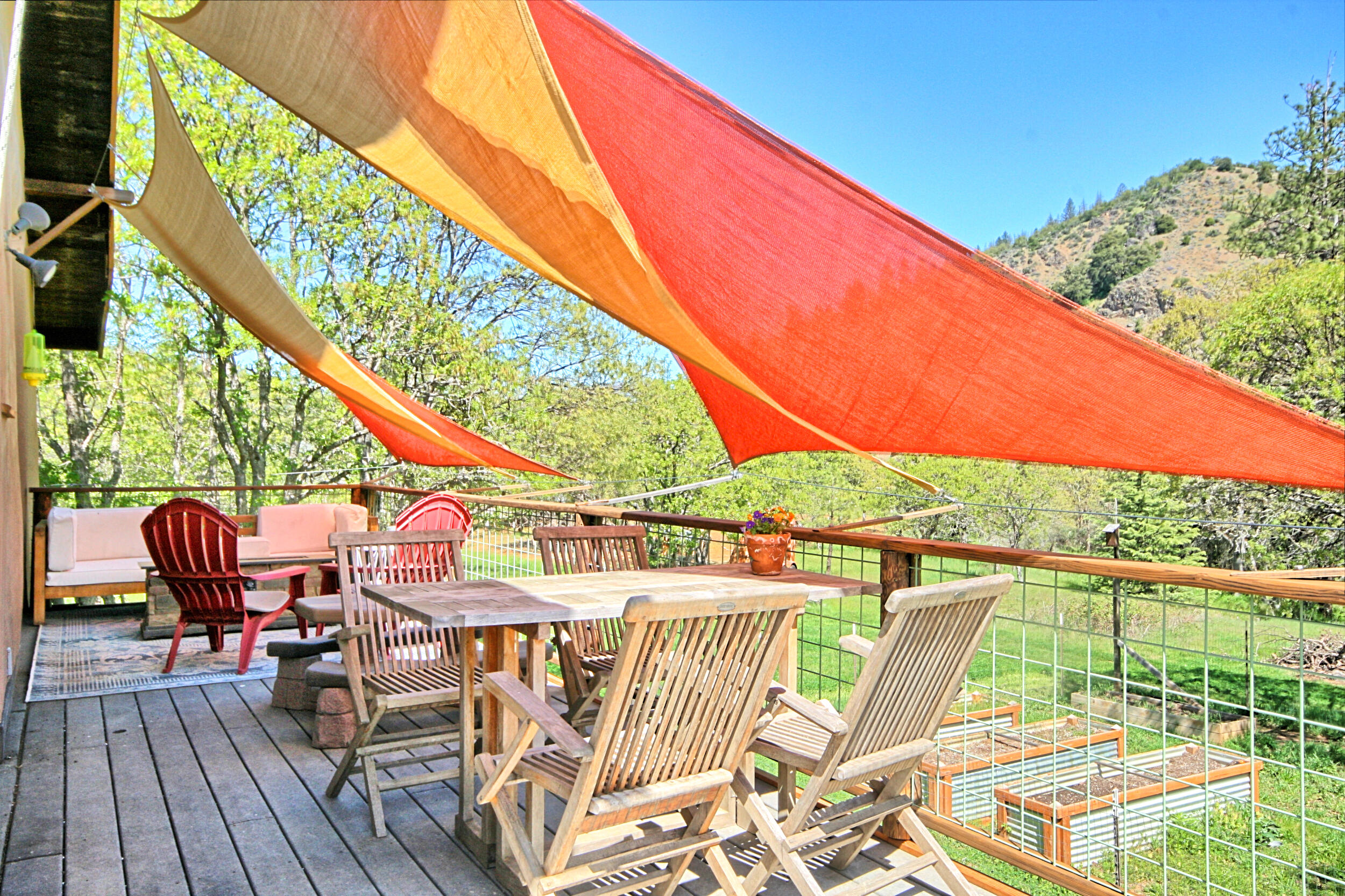 8150 Upper Applegate Road Jacksonville, OR 97530 - Photo 39 of 122 deck overlooks garden and mountain view