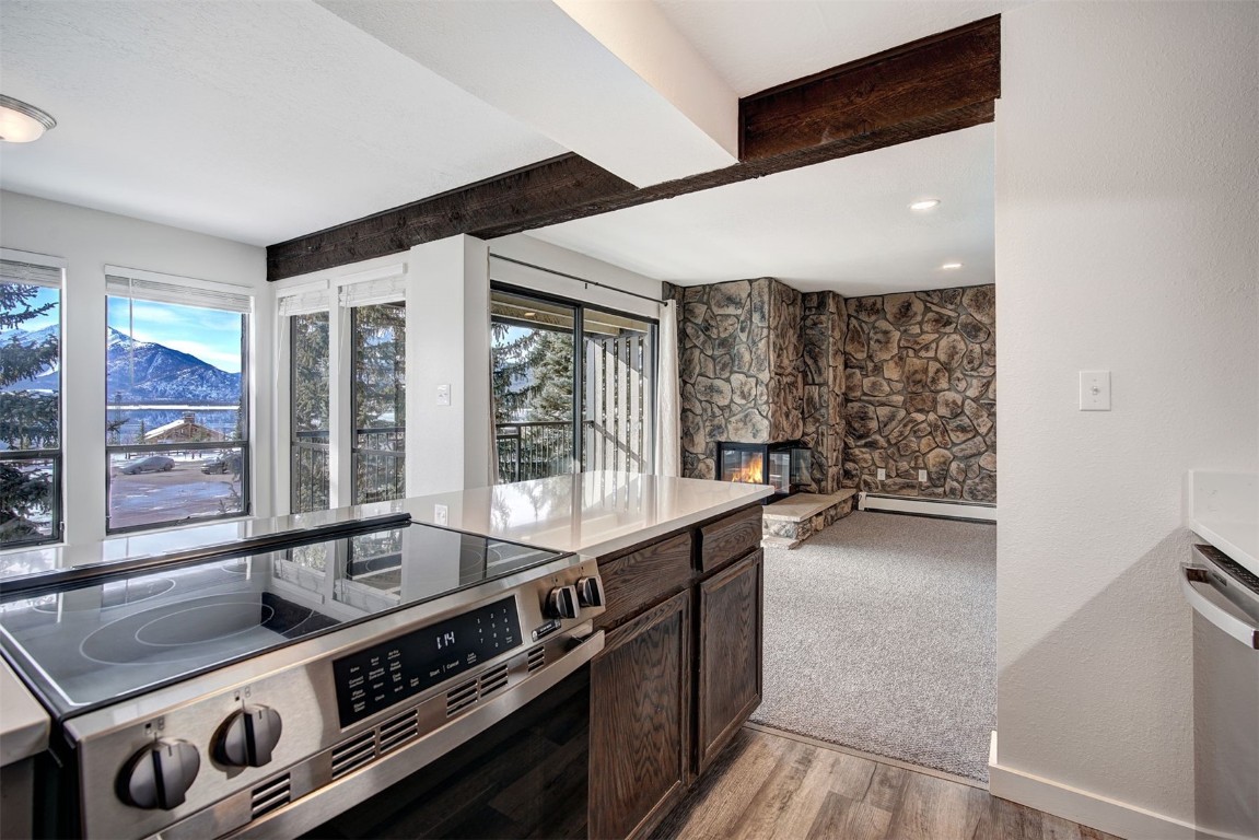 120 La Bonte Street, Unit 202 Dillon, CO 80435 - Photo 8 of 29 a kitchen with a stove and a sink