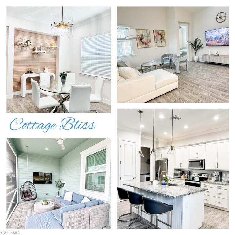 a living room with stainless steel appliances kitchen island granite countertop furniture and a kitchen view