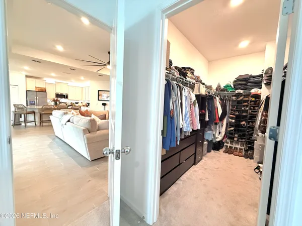 a view of a walk in closet