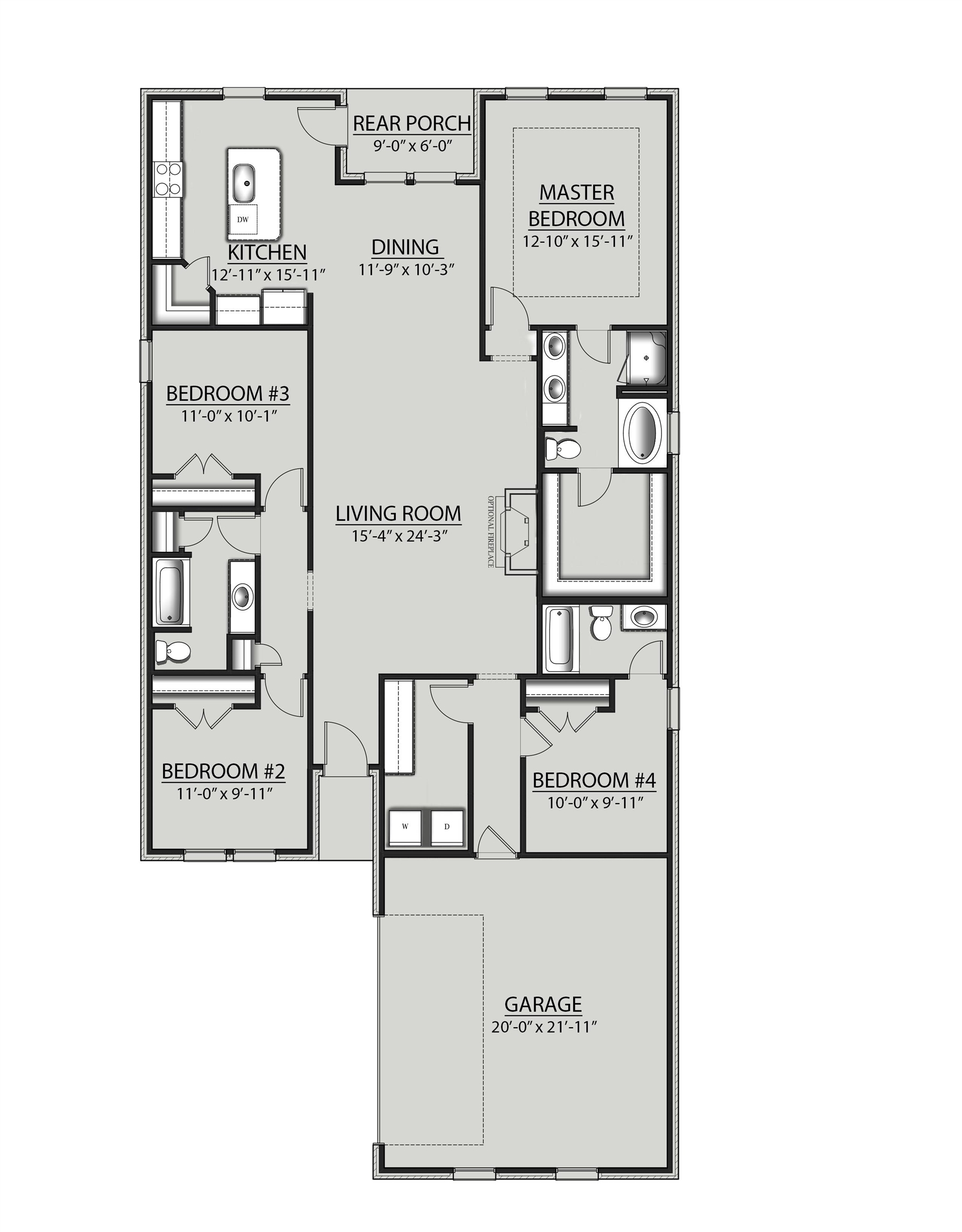1342 Fenton Circle Foley, AL 36535 - Photo 2 of 2 Floor plan