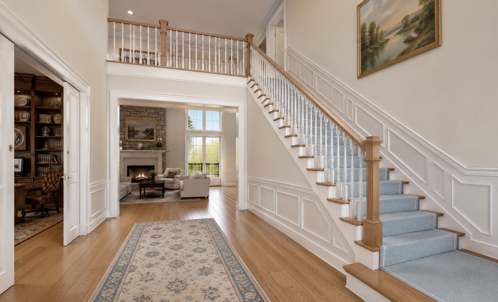 Lot 2 Nicholas Lane Moneta, VA 24121 - Photo 3 of 7 a view of a hallway with wooden floor and staircase