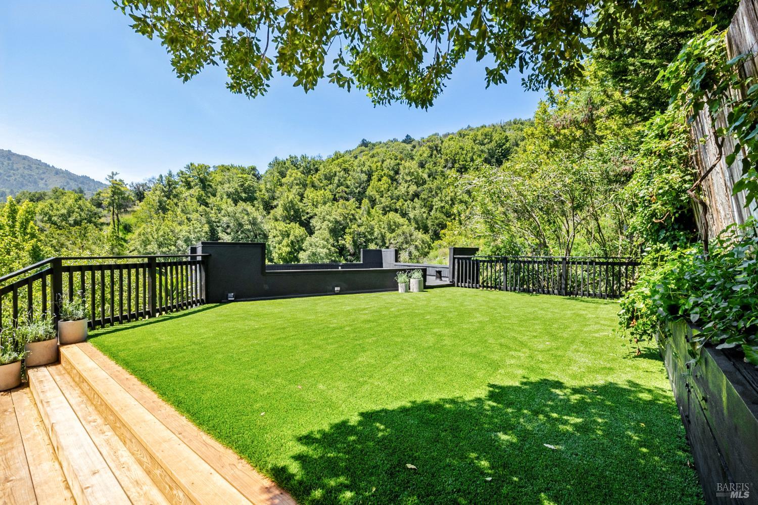 56 Millard Road Larkspur, CA 94939 - Photo 66 of 74 a view of a backyard with a garden