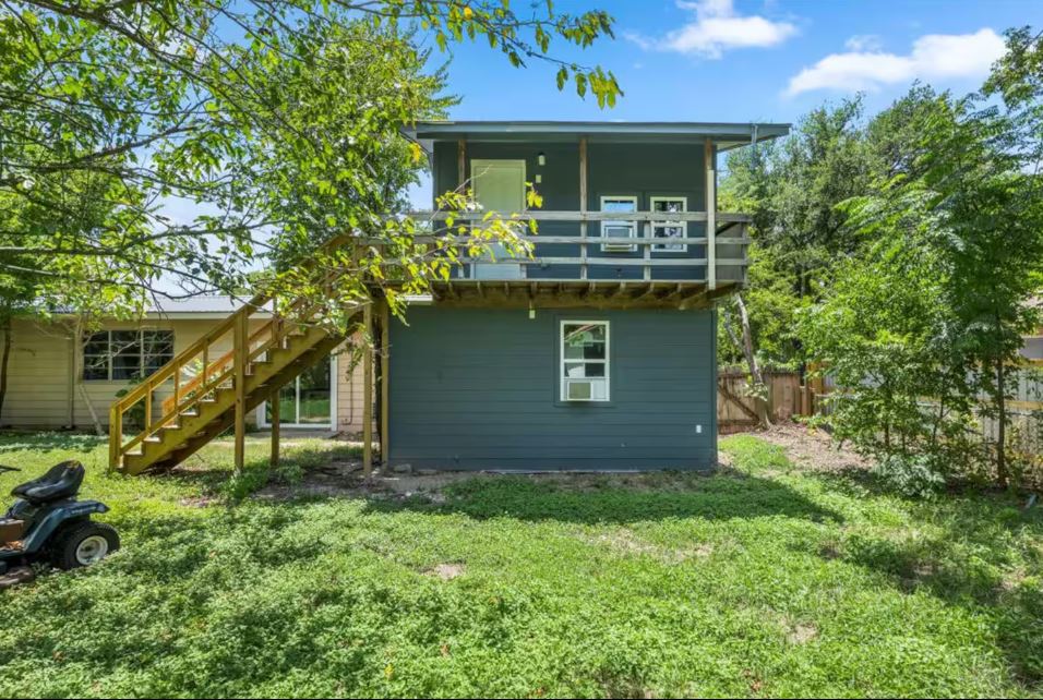 1100 Neans Drive Austin, TX 78758 - Photo 36 of 40 Back of house featuring stairs and a deck