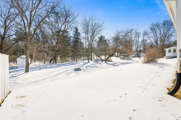 a view of road with snow